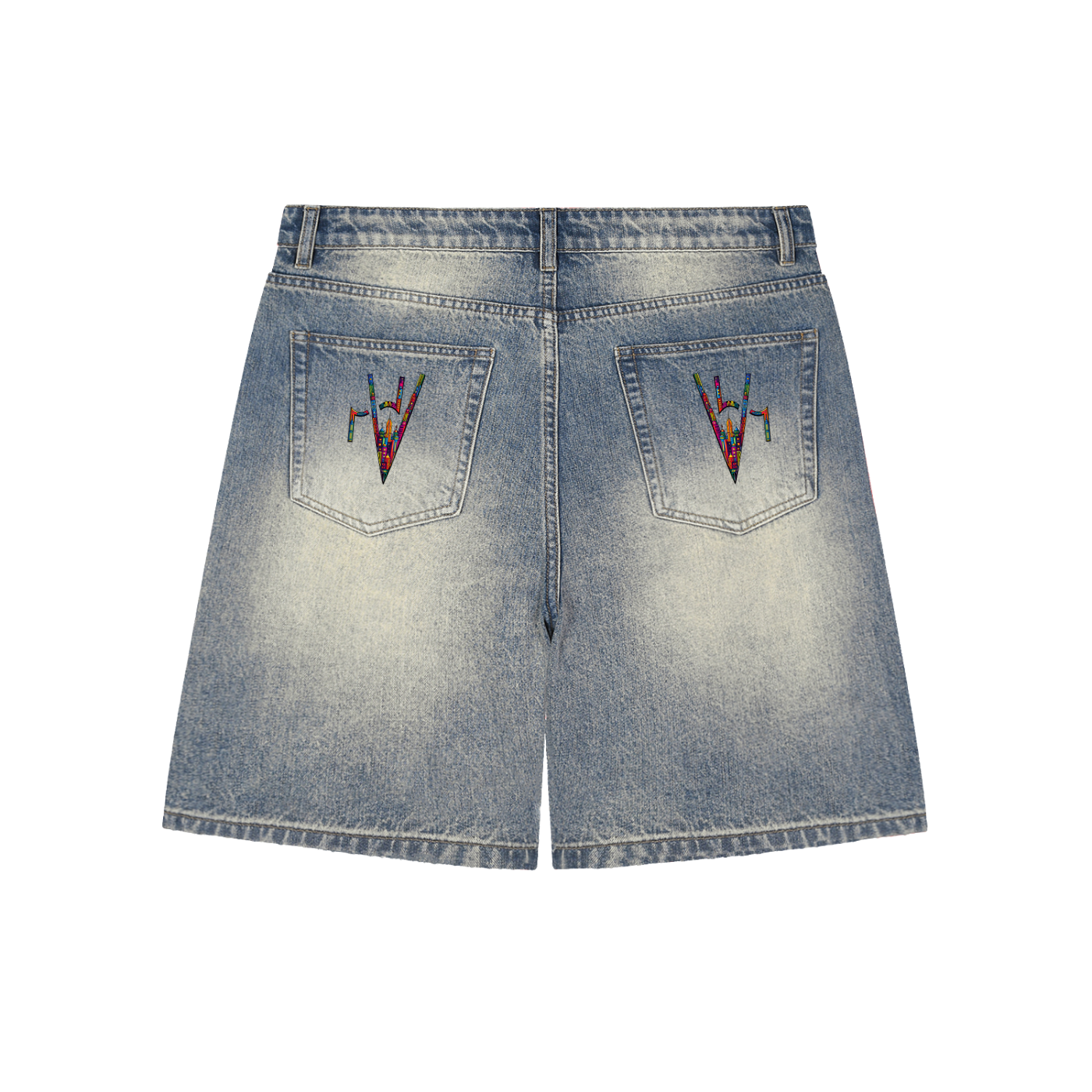 Yonzville's Faded Distressed Baggy Denim Shorts