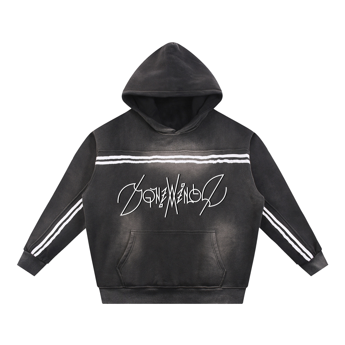 LVL Sun Fade Contrast Tape Fleece Hoodie