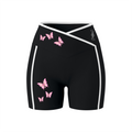 Yonzville's Women's High Rise Color Block Yoga Shorts