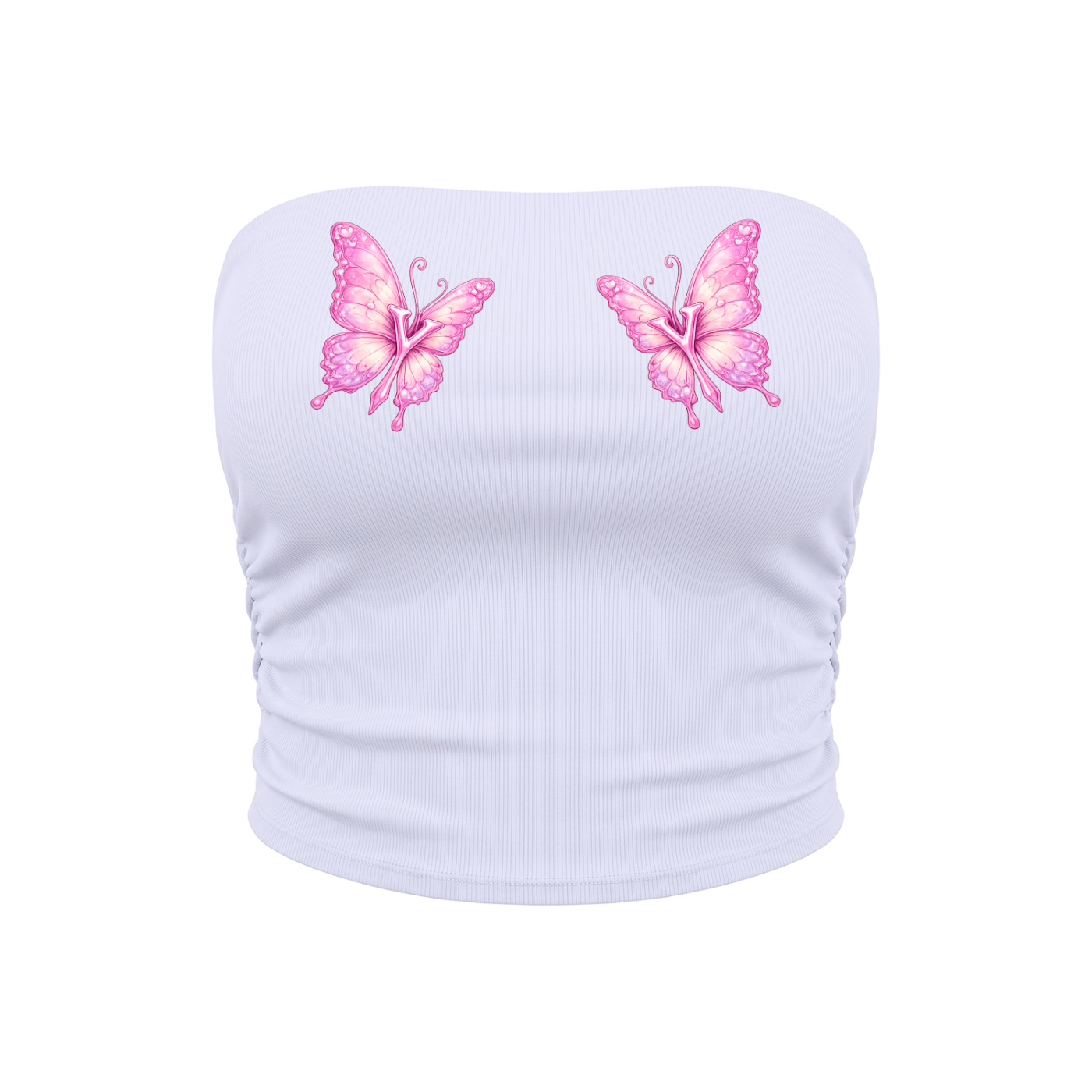 LVL's Women’s Ruched Cropped Yoga Tube Top