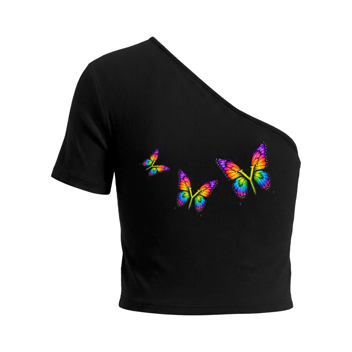 Yonzville's Women's One-Shoulder Crop T-Shirt