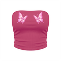 LVL's Women’s Ruched Cropped Yoga Tube Top