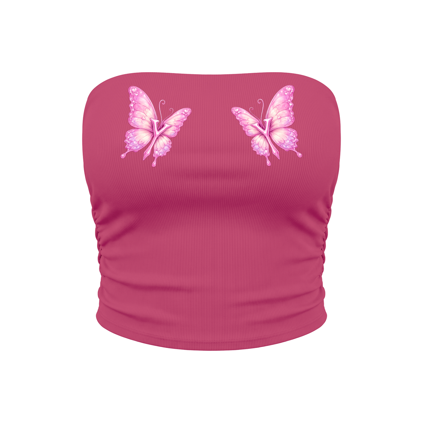 LVL's Women’s Ruched Cropped Yoga Tube Top