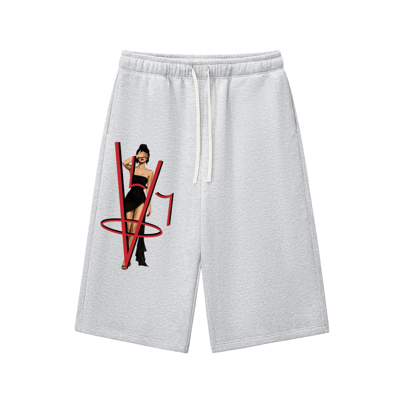 Yonzville's Relaxed Drawstring Three-quarter Sweatpants
