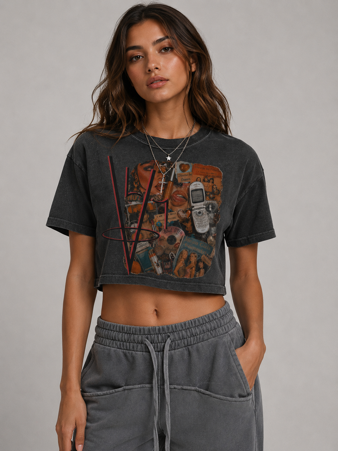 LVL Women's Y2K Snow Washed Crop Top – Yonzville Clothing LVL Women's Y2K Snow Washed Crop Top – Yonzville Clothing
