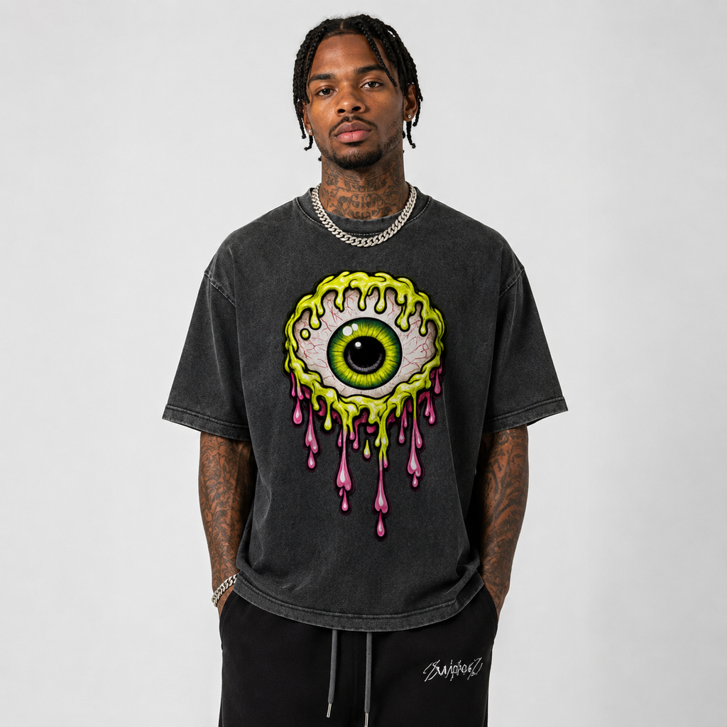 Yonz Slime Ball Heavyweight Mineral Wash Boxy T-Shirt