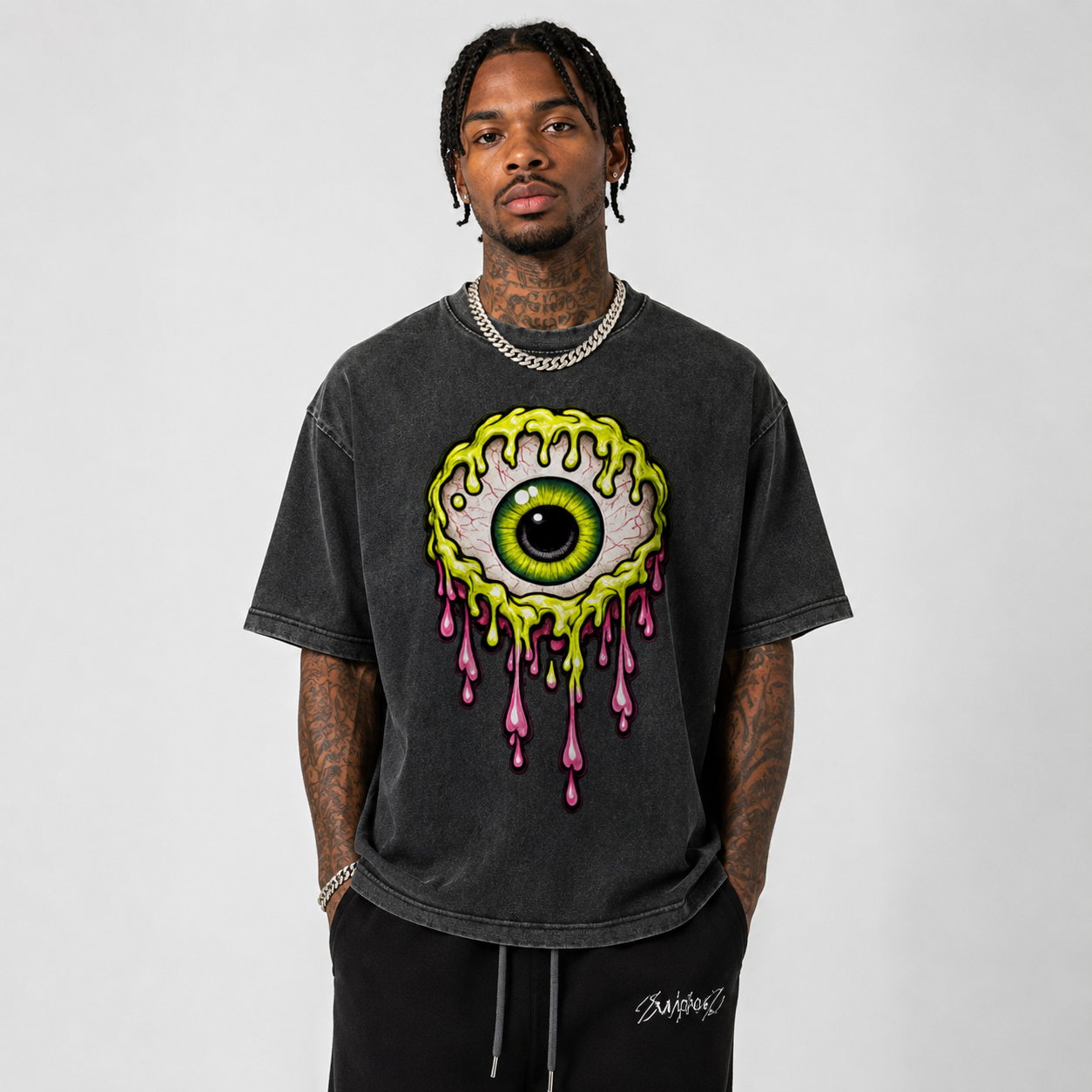 Yonz Slime Ball Heavyweight Mineral Wash Boxy T-Shirt