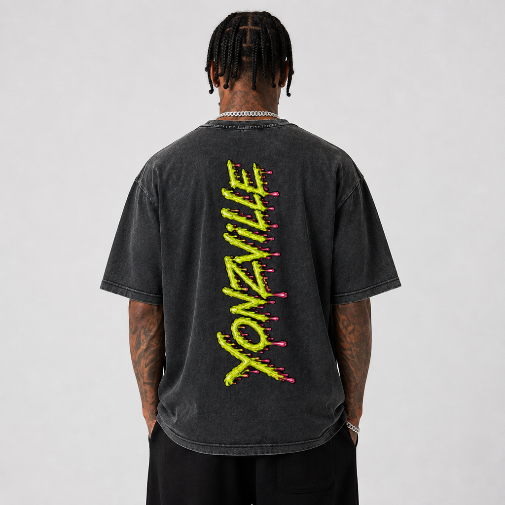 Yonz Slime Ball Heavyweight Mineral Wash Boxy T-Shirt