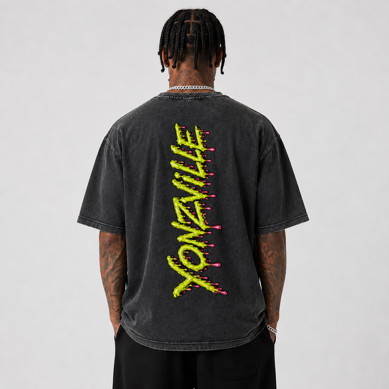 Yonz Slime Ball Heavyweight Mineral Wash Boxy T-Shirt