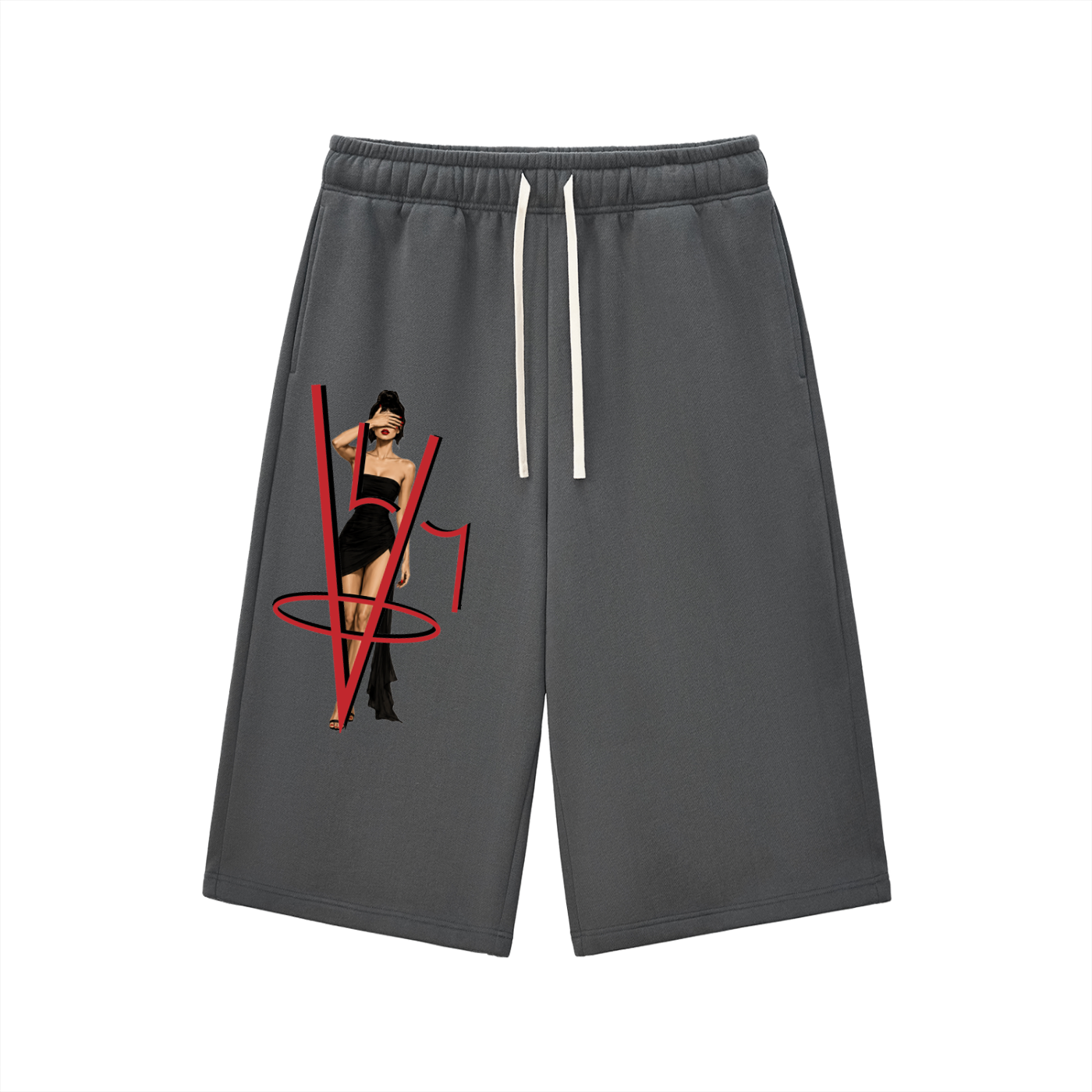Yonzville's Relaxed Drawstring Three-quarter Sweatpants
