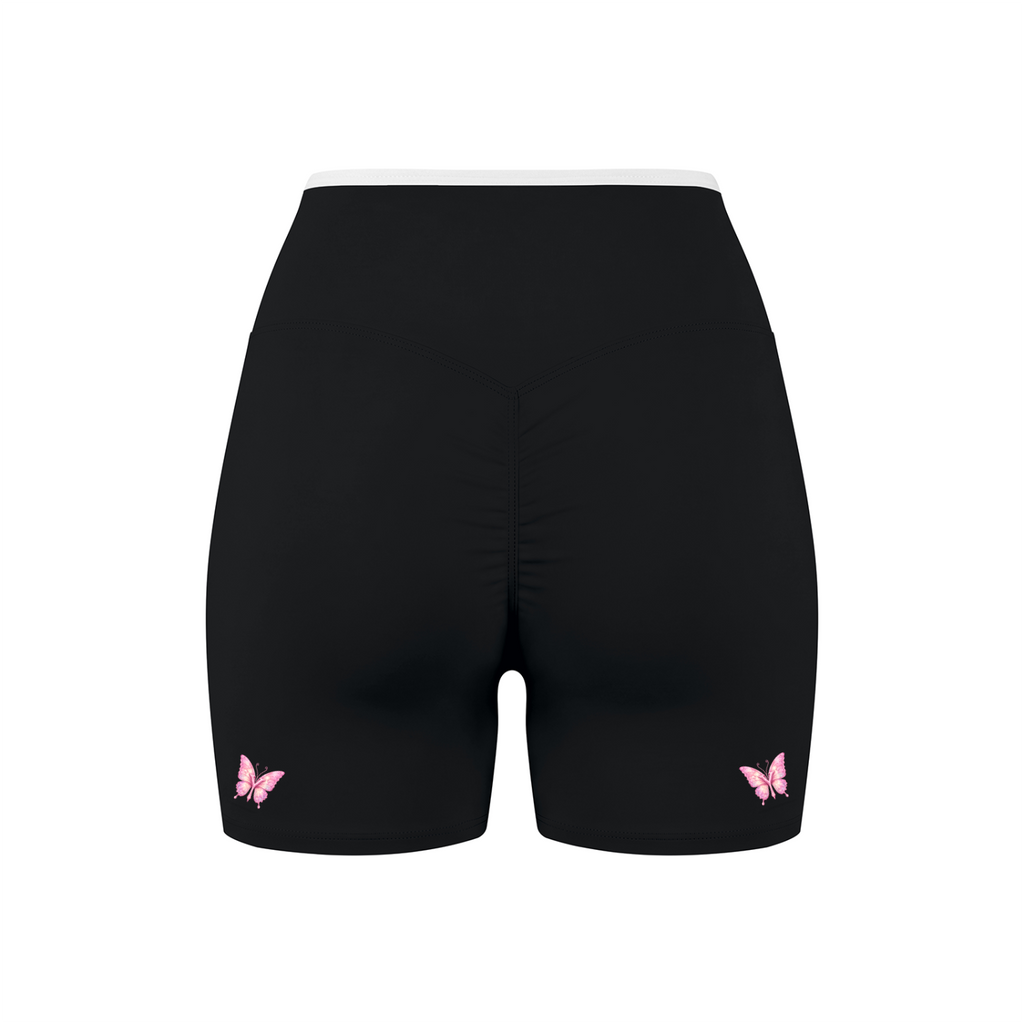 Yonzville's Women's High Rise Color Block Yoga Shorts
