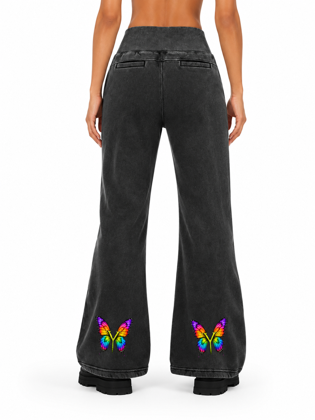 Neighborhood's Vintage Washed Flared Fleece Pants