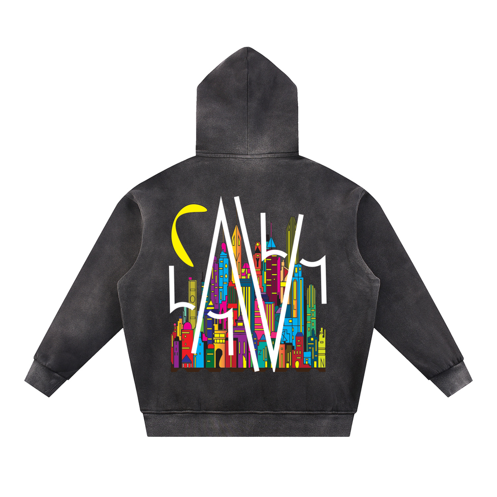 LVL Sun Fade Contrast Tape Fleece Hoodie